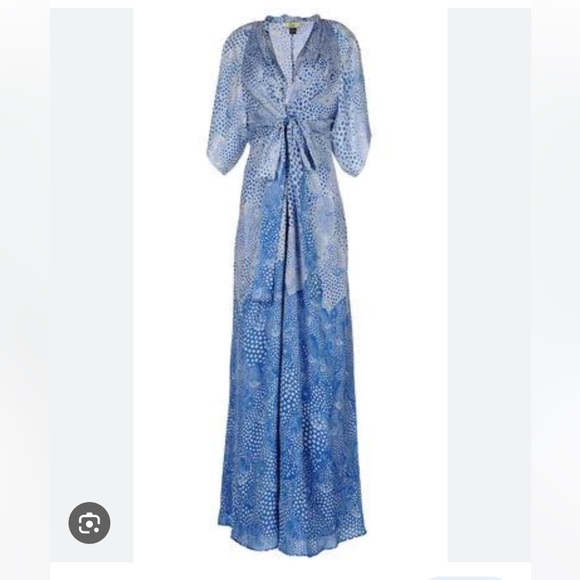 Issa London Serenity Seashell Silk Kaftan Dress US 6 - Picture 1 of 7